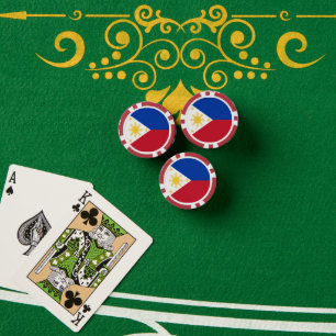 philippinische Flagge Pokerchips