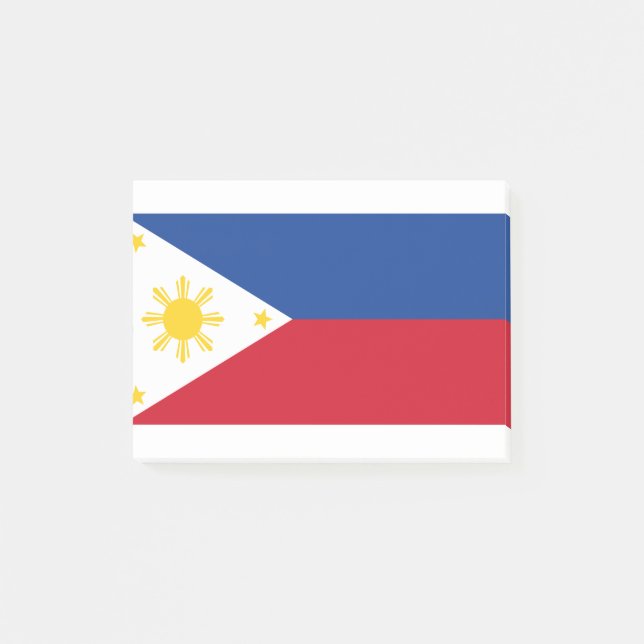 philippinische Flagge Post-it Klebezettel (Vorderseite)