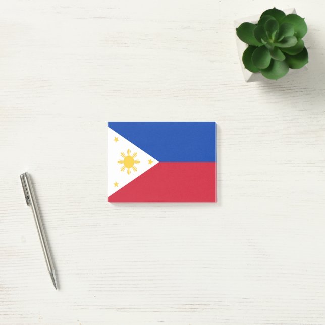 philippinische Flagge Post-it Klebezettel (Büro)