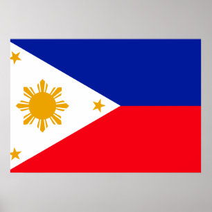 philippinische Flagge Poster