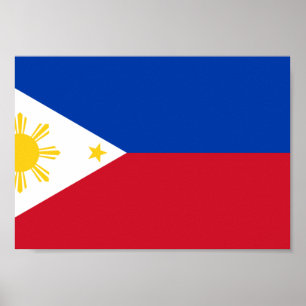 philippinische Flagge Poster