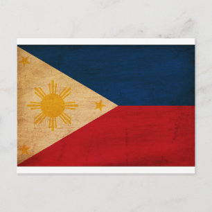 philippinische Flagge Postkarte