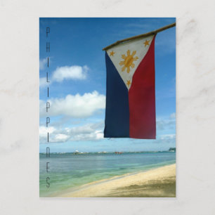 philippinische Flagge Postkarte