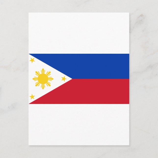 philippinische Flagge Postkarte (Vorderseite)
