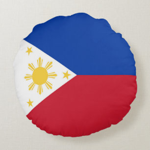 philippinische Flagge Rundes Kissen