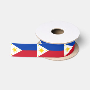 philippinische Flagge Satinband