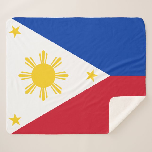 philippinische Flagge Sherpadecke (Vorderseite (Horizontal))