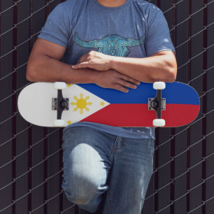 philippinische Flagge Skateboard