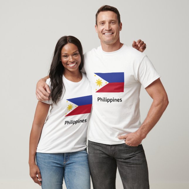 philippinische Flagge T-Shirt (Unisex)