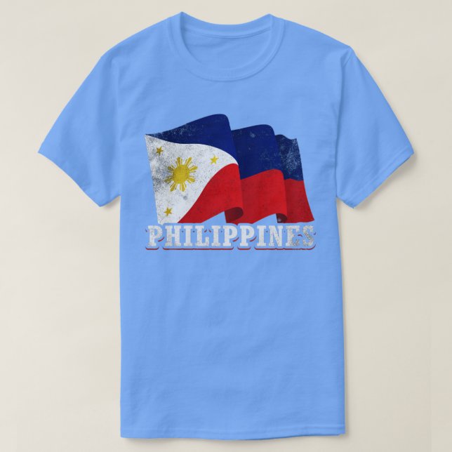 philippinische Flagge T-Shirt (Design vorne)
