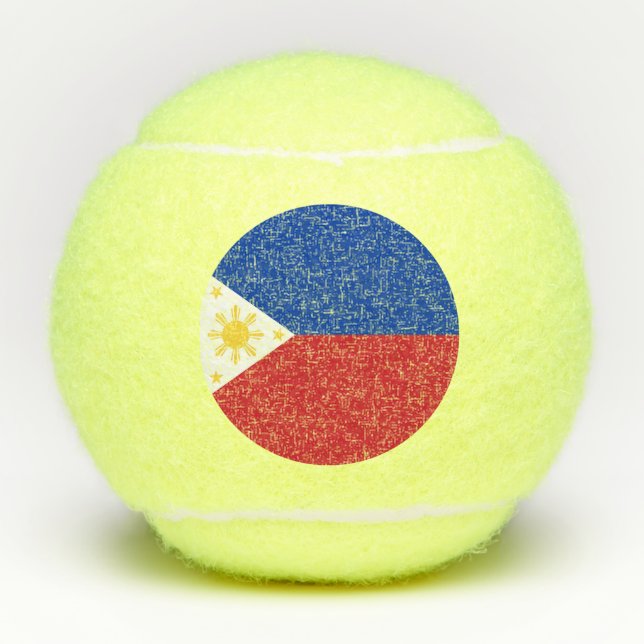 philippinische Flagge Tennisbälle (Vorderseite)