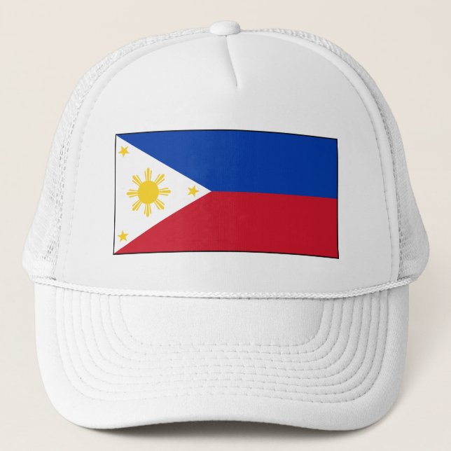 philippinische Flagge Truckerkappe (Vorderseite)