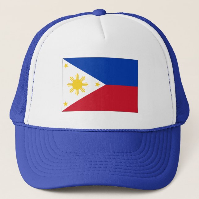 philippinische Flagge Truckerkappe (Vorderseite)