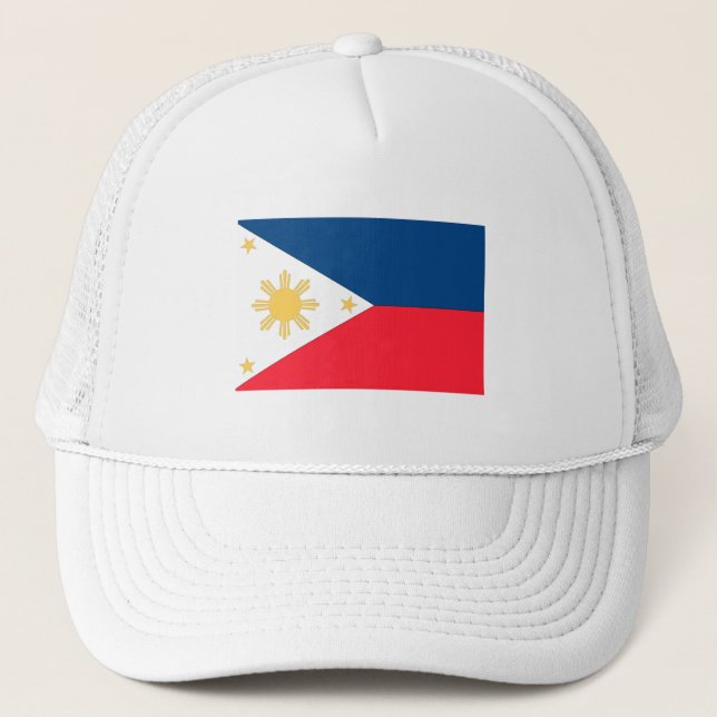 philippinische Flagge Truckerkappe (Vorderseite)