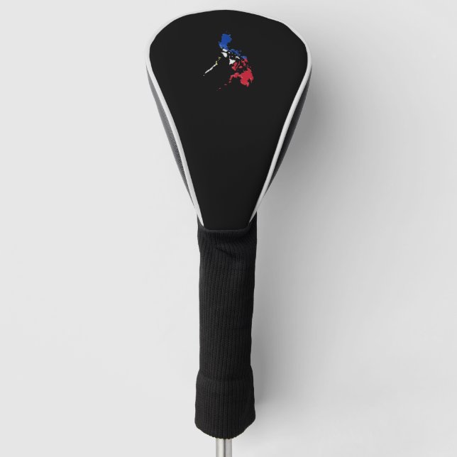 philippinische Flagge und Karte Golf Headcover (Vorderseite)