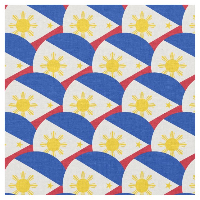 Philippinische Flagge und Philippinen-Fabric-Mode Stoff (Nahaufnahme)