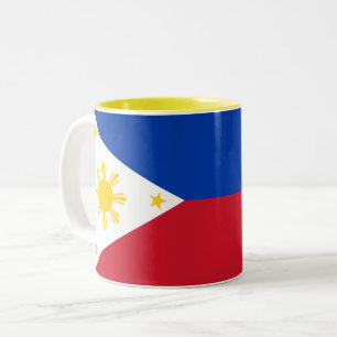 philippinische Flagge Zweifarbige Tasse
