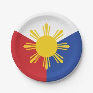 Philippinische Flaggenelemente Pappteller