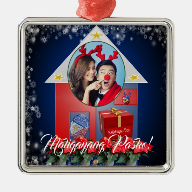 Philippinische Laterne, Plädoyer, Flagge, Ornament Aus Metall (Vorne)