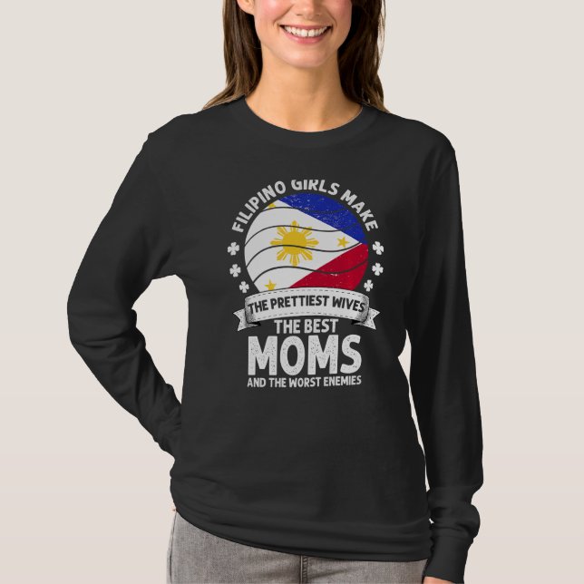 Philippinische Mama Phillipines Mütter Day Mama Fi T-Shirt (Vorderseite)