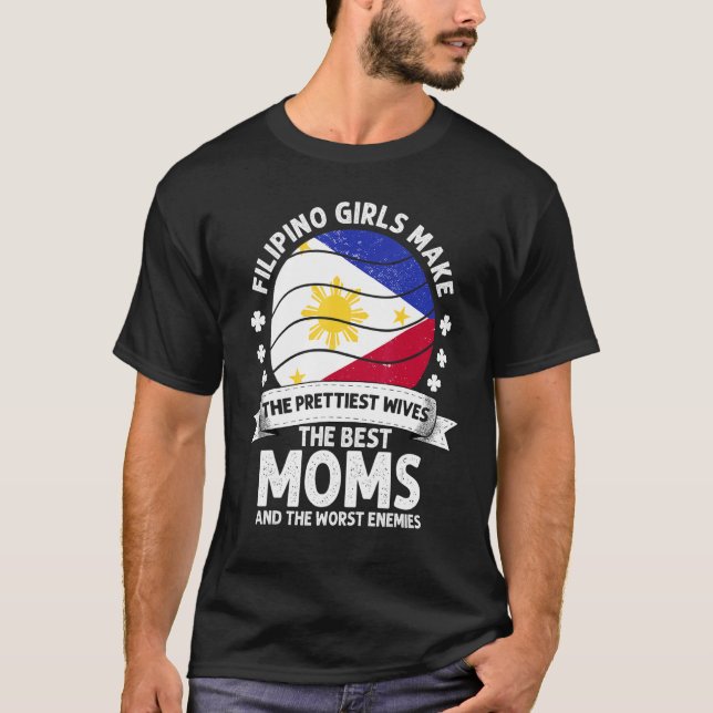 Philippinische Mama Phillipines Mütter Day Mama Fi T-Shirt (Vorderseite)