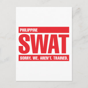 Philippinische SWAT - Rot Postkarte
