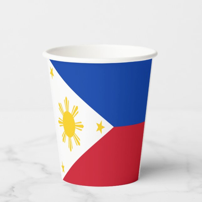 Philippinische Wappenpapiertassen Pappbecher (Vorderseite)