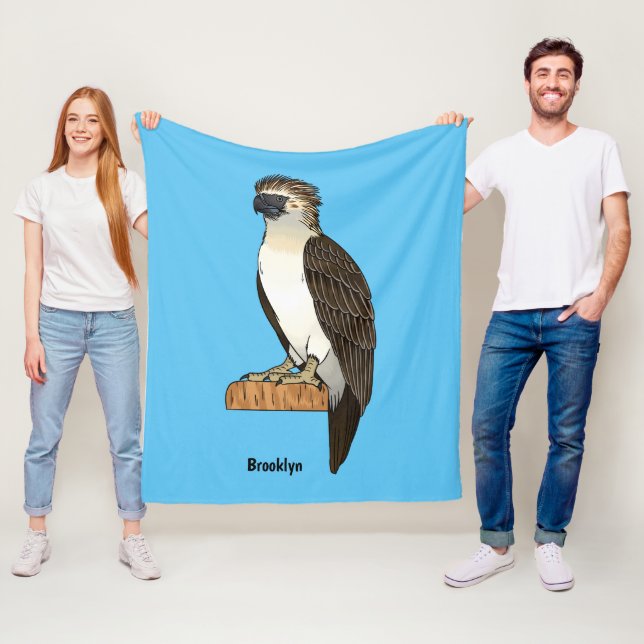 Philippinischer Adler-Cartoon Fleecedecke (Beispiel)