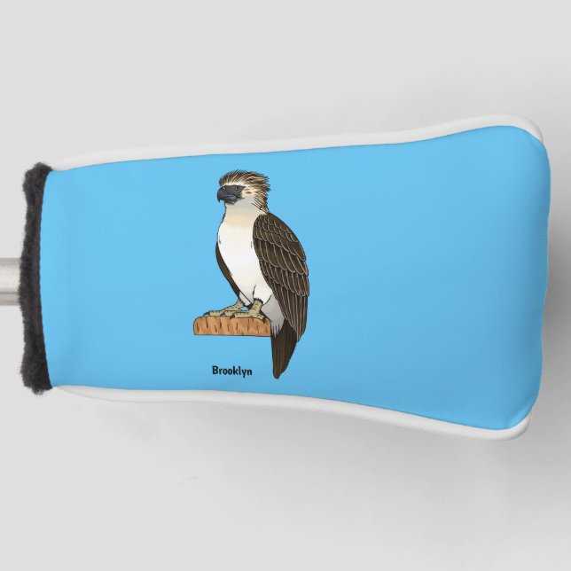 Philippinischer Adler-Cartoon Golf Headcover (Vorderseite)
