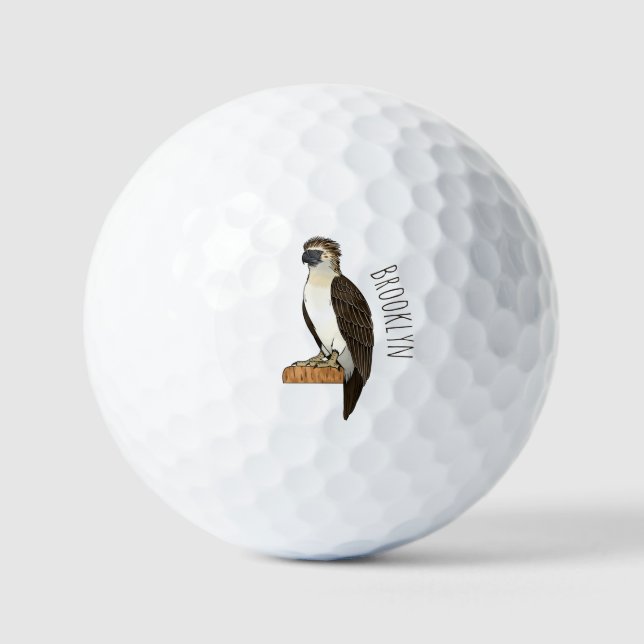 Philippinischer Adler-Cartoon Golfball (Vorderseite)