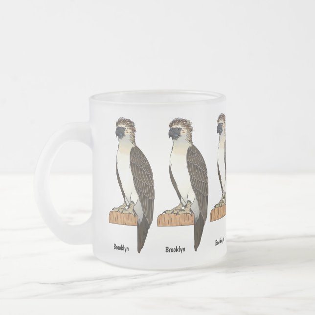 Philippinischer Adler-Cartoon Mattglastasse (Links)