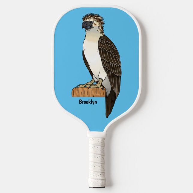Philippinischer Adler-Cartoon Pickleball Schläger (Vorderseite)