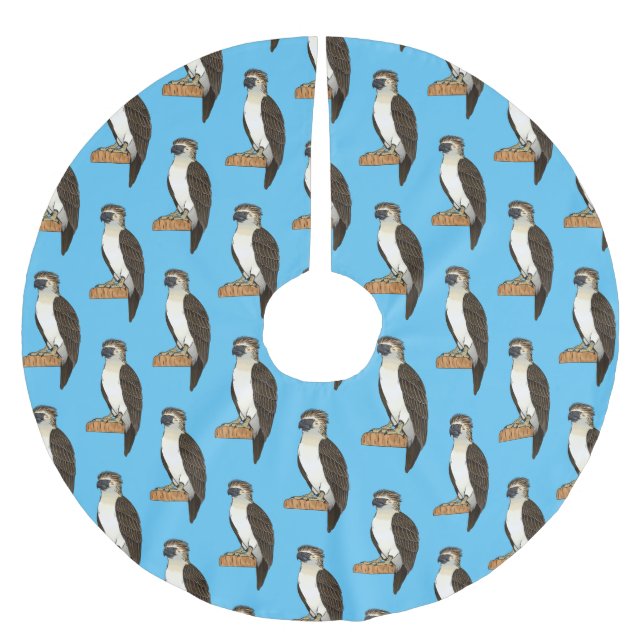 Philippinischer Adler-Cartoon Polyester Weihnachtsbaumdecke (Vorderseite)