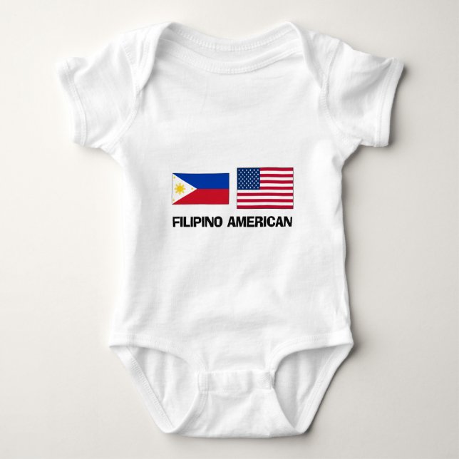 philippinischer Amerikaner Baby Strampler (Vorderseite)