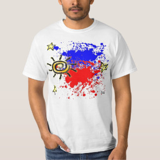 Philippinischer Flagge Spritzer T-Shirt