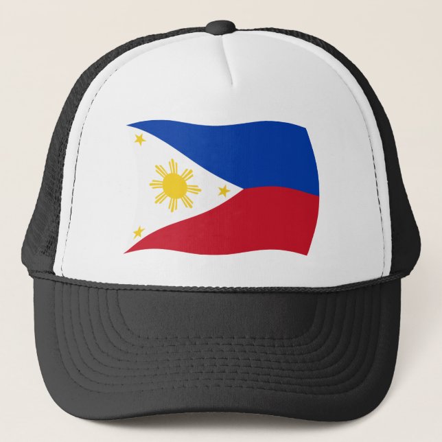 Philippinischer Flaggenhut Truckerkappe (Vorderseite)