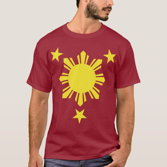 Philippinischer grundlegender Sun und Sterne - T-Shirt (Vorderseite)