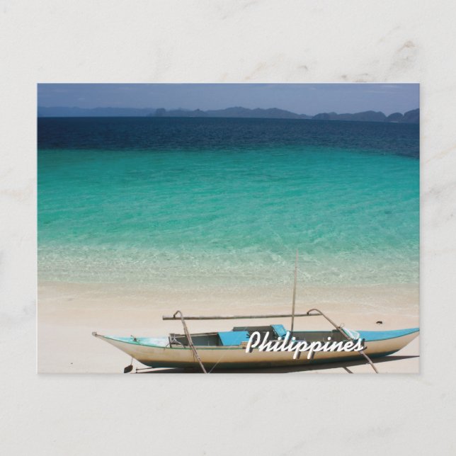 Philippinischer Strand Postkarte (Vorderseite)