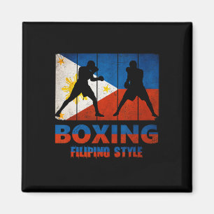 Philippinischer Vintager Boxstil Großer Philippini Magnet