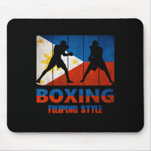 Philippinischer Vintager Boxstil Großer Philippini Mousepad
