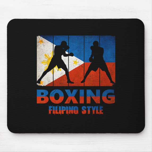 Philippinischer Vintager Boxstil Großer Philippini Mousepad (Vorne)