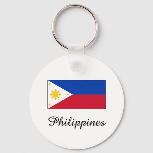 philippinisches Flaggendesign Schlüsselanhänger (Vorderseite)