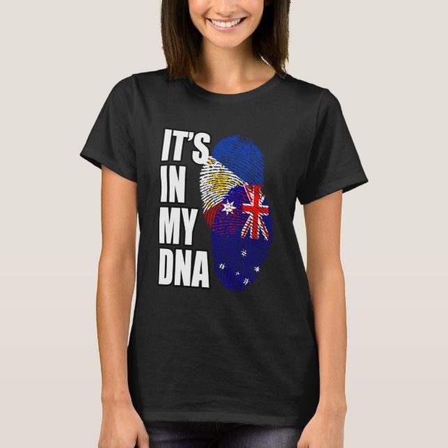 philippinisches und australisches Mix-DNA-Flaggeng T-Shirt (Vorderseite)