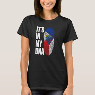 philippinisches und tschechisches DNA-Flaggengebie T-Shirt