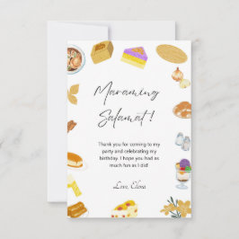 Philippino Danke, dass Card Philippines Food Theme Dankeskarte