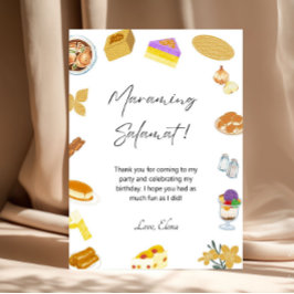 Philippino Danke, dass Card Philippines Food Theme Dankeskarte