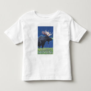 Philipsburg, MontanaMoonlight Elch Kleinkind T-shirt