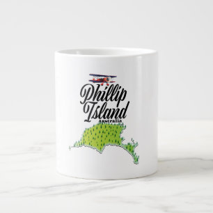 Phillip Island Australia-Karte Jumbo-Tasse