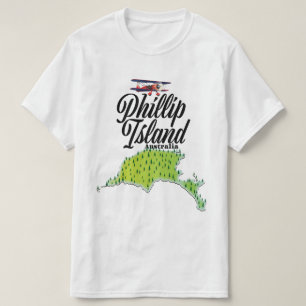 Phillip Island Australia-Karte T-Shirt