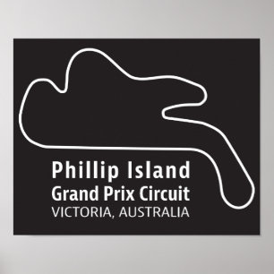 Phillip Island Grand Prix Circuit Art Poster
